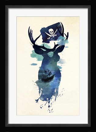 Framed Captain Hook Print