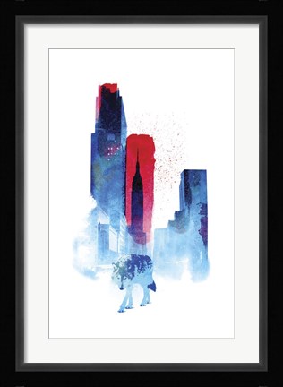 Framed Wolf Of The City Print