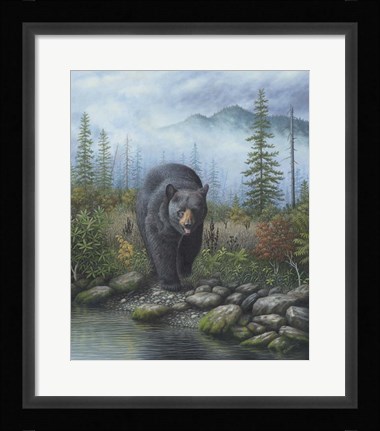 Framed Smoky Mountain Black Bear Print