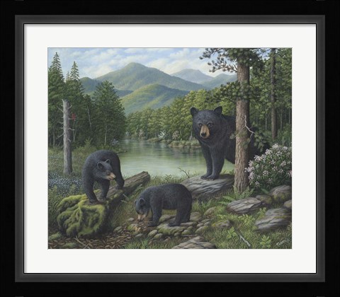 Framed Watching The Cubs Play Print