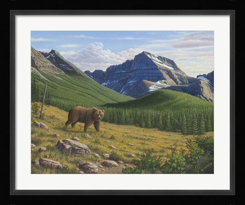 Framed Heading Down The Slope Print