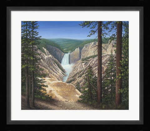 Framed Lower Falls - Yellowstone Print