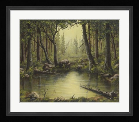 Framed Evening at the Creek Print