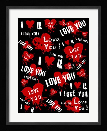 Framed I Love You Print