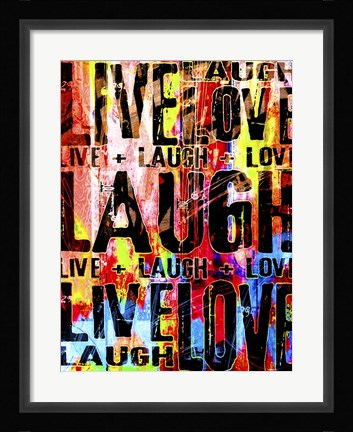 Framed Live Love Laugh Print