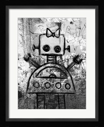 Framed Girl Robot Print