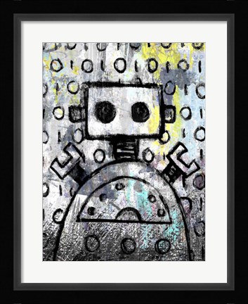 Framed Urban Robot Color Print
