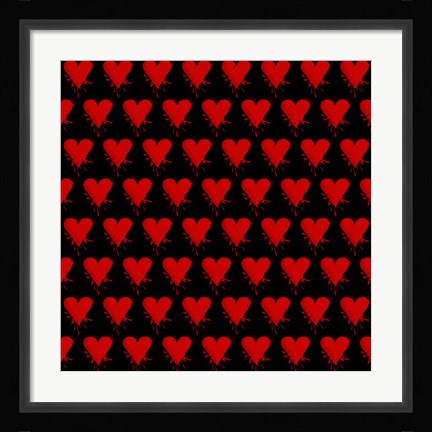 Framed Heart Splatter Print