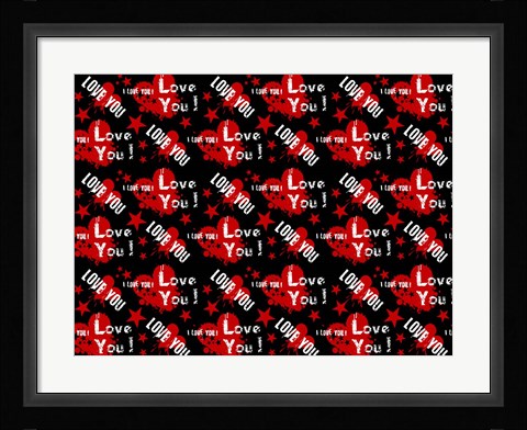 Framed Love You 3 Print