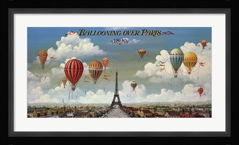 Framed Ballooning Over Paris Print