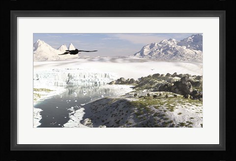 Framed Receding Glacial Scene Circa 18,000 Years Ago Print