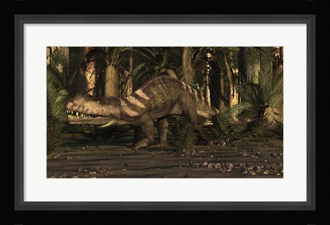 Framed Large Prestosuchus Moves Through The Brush Print
