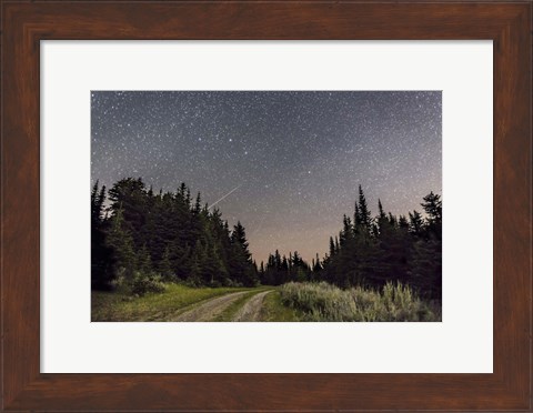 Framed Meteor and Big Dipper, Mount Kobau, Canada Print