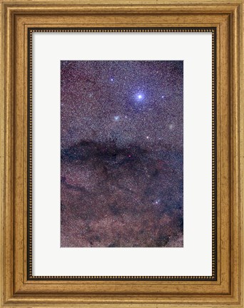 Framed Coalsack and Jewel Box Cluster in the Southern Cross Print