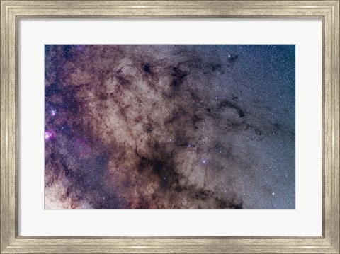 Framed Dark Horse and Snake Nebulae in Ophiuchus Print
