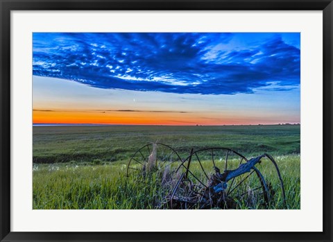 Framed Moon and Venus in conjunction at dawn, Alberta, Canada Print