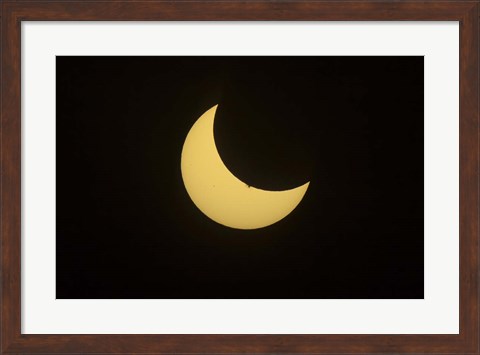 Framed Partial Eclipse of the Sun as seen from Jasper, Alberta, Canada Print