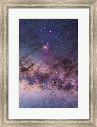 Framed Scorpius with parts of Lupus and Ara regions of the southern Milky Way Print