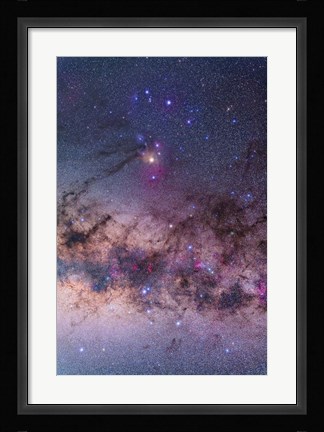 Framed Scorpius with parts of Lupus and Ara regions of the southern Milky Way Print