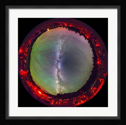 Framed Milky Way above the Table Mountain Star Party in Washington State Print