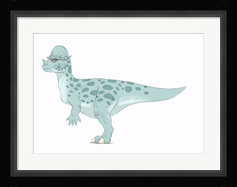 Framed Pachycephalosaurus Print
