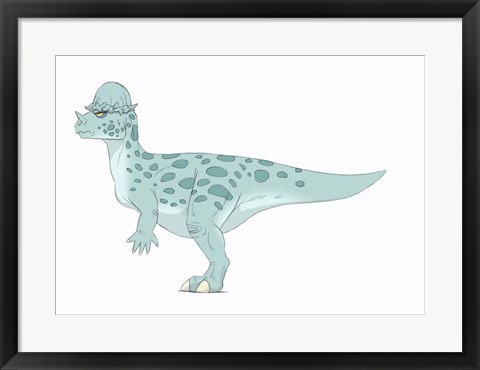 Framed Pachycephalosaurus Print