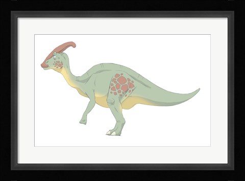 Framed Parasaurolophus Print
