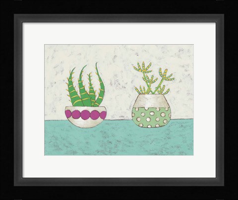 Framed Succulent Duo I Print