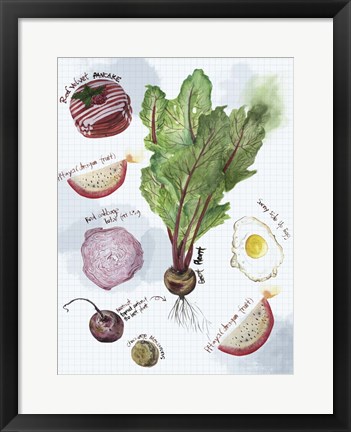 Framed Food Sketches II Print
