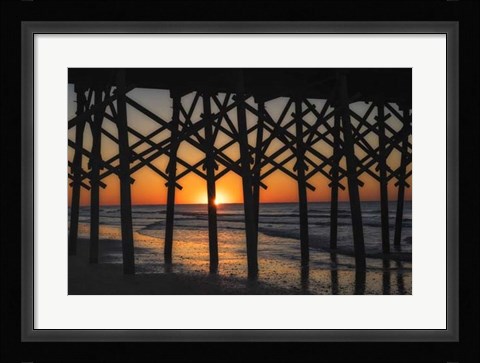 Framed Under the Boardwalk Print