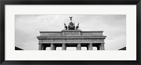 Framed Low angle view of Brandenburg Gate, Pariser Platz, Berlin, Germany Print
