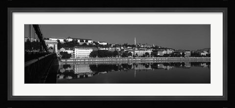 Framed Chain Bridge, Budapest, Hungary Print