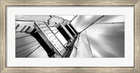 Framed Low angle view of details of Golden Gate Bridge, San Francisco, California Print