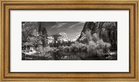 Framed Mirror Lake in Yosemite National Park, Mariposa County, California Print