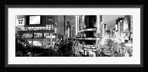 Framed Buildings lit up at night, Shinjuku Ward, Tokyo, Japan Print