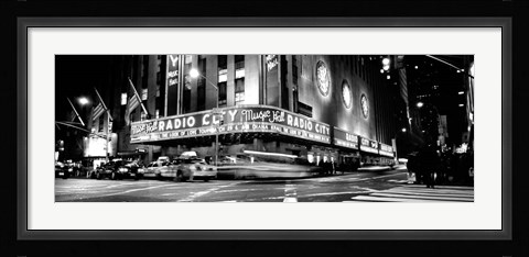 Framed Manhattan, Radio City Music Hall, NYC, NY Print