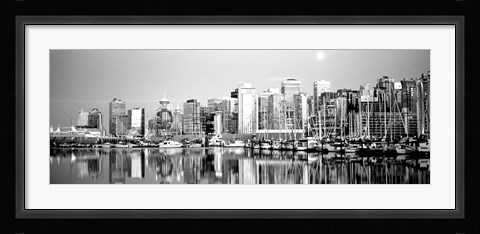 Framed Vancouver, British Columbia, Canada (black &amp; white) Print