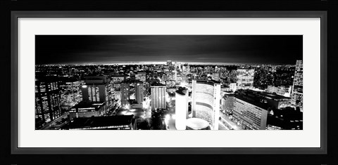 Framed Toronto, Ontario, Canada BW Print