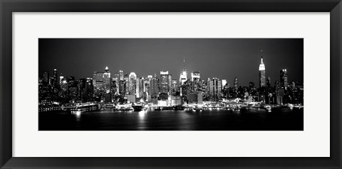 Framed Buildings at the waterfront, Manhattan, NY Print