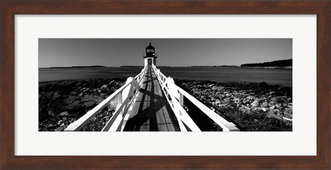 Framed Marshall Point Lighthouse, built 1832, rebuilt 1858, Port Clyde, Maine Print