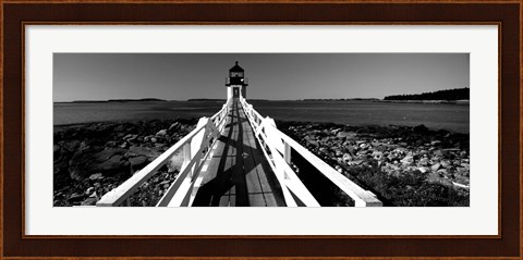 Framed Marshall Point Lighthouse, built 1832, rebuilt 1858, Port Clyde, Maine Print