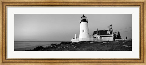 Framed Pemaquid Point Lighthouse built 1827, Bristol, Maine Print