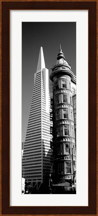 Framed Columbus Tower, Transamerica Pyramid, San Francisco, California Print