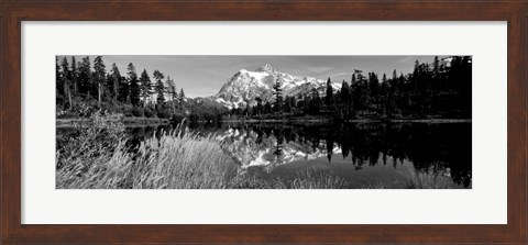 Framed Mt Shuksan and Picture Lake, North Cascades National Park, Washington State Print