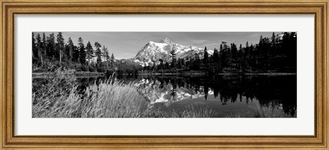 Framed Mt Shuksan and Picture Lake, North Cascades National Park, Washington State Print
