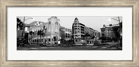 Framed Traffic on the road, Rodeo Drive, Beverly Hills, Los Angeles County, California Print