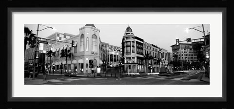 Framed Traffic on the road, Rodeo Drive, Beverly Hills, Los Angeles County, California Print