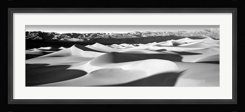 Framed Sand dunes in a desert, Death Valley National Park, California Print