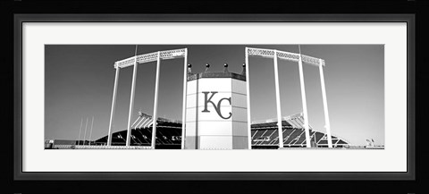 Framed Baseball stadium, Kauffman Stadium, Kansas City, Missouri Print