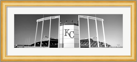 Framed Baseball stadium, Kauffman Stadium, Kansas City, Missouri Print